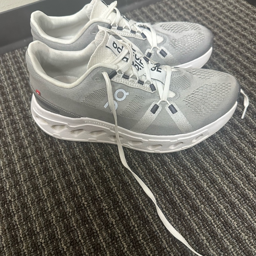On Running Light Gray Sneakers with White Soles